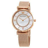 Emporio Armani Gianni T-Bar Mother of Pearl Dial Ladies Watch #AR11320 - Big Daddy Jewelry