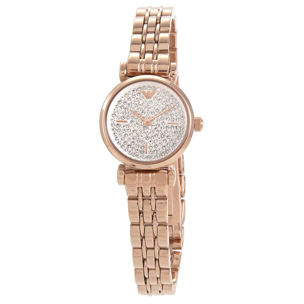 Emporio Armani Gianni T-Bar Quartz White Dial Ladies Watch #AR11266 - Big Daddy Jewelry