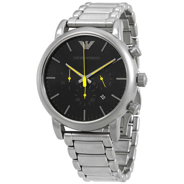 Emporio Armani Luigi Chronograph Quartz Black Dial Men's Watch #AR11324 - Big Daddy Jewelry