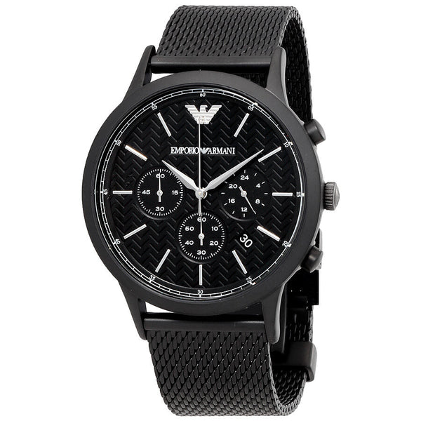 Emporio Armani Renato Chronograph Black Dial Men's Watch AR2498 - Big Daddy Jewelry