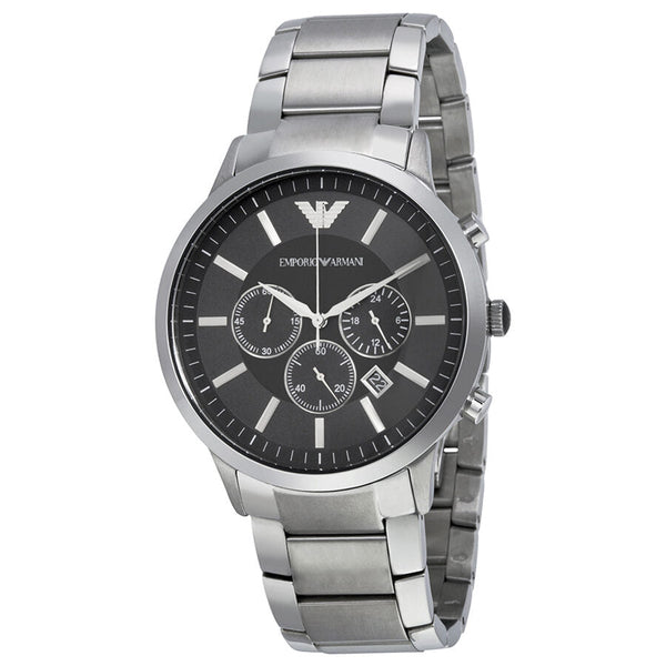 Emporio Armani Sportivo Chronograph Black Dial Steel Men's Watch AR2460 - Big Daddy Jewelry