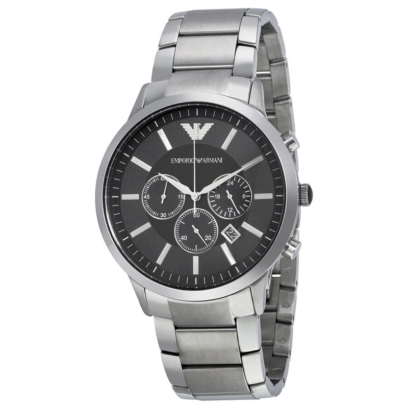 Emporio Armani Sportivo Chronograph Black Dial Steel Men's Watch AR2460 - Big Daddy Jewelry