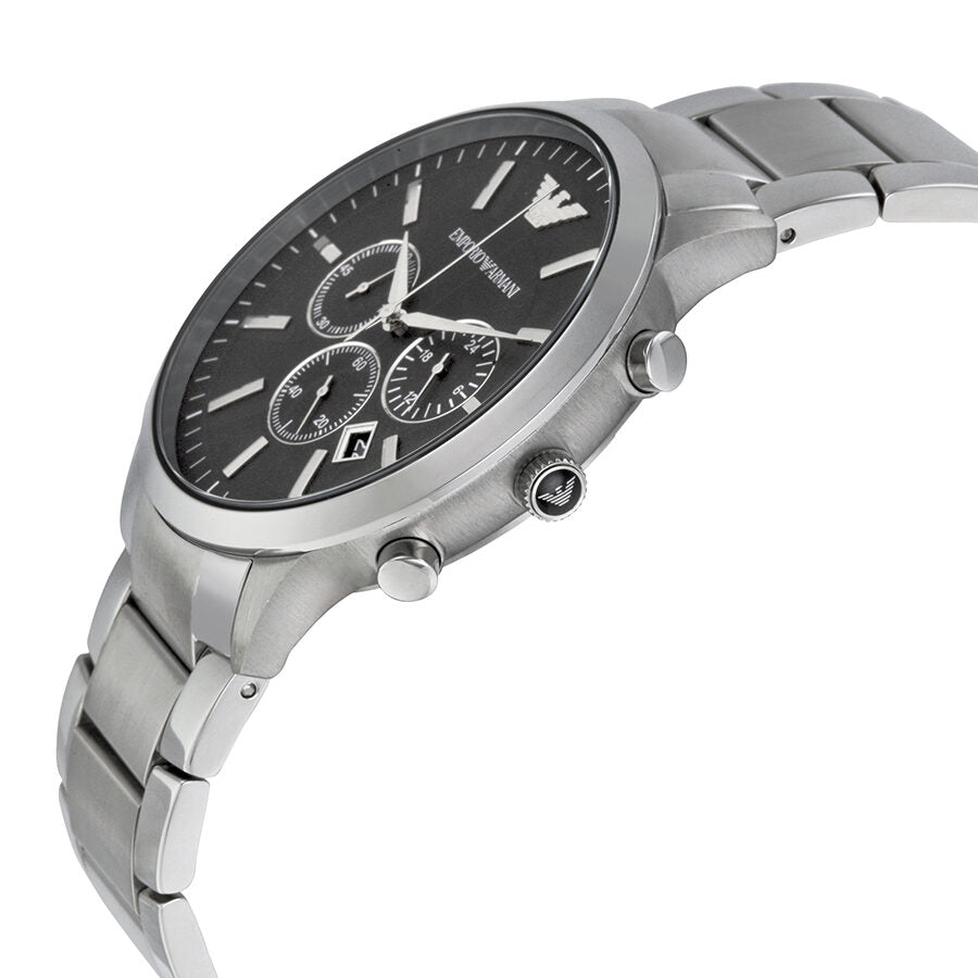 Emporio Armani Sportivo Chronograph Black Dial Steel Men's Watch AR2460