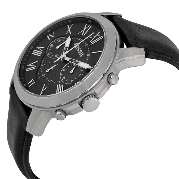 Fossil Grant Black Dial Black Leather Men's Watch FS4812 - Big Daddy Jewelry #2