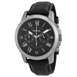 Fossil Grant Black Dial Black Leather Men's Watch FS4812 - Big Daddy Jewelry