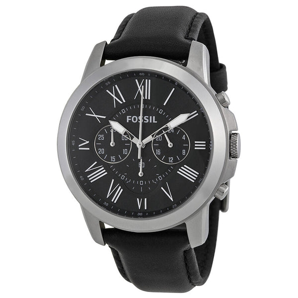 Fossil Grant Black Dial Black Leather Men's Watch FS4812 - Big Daddy Jewelry