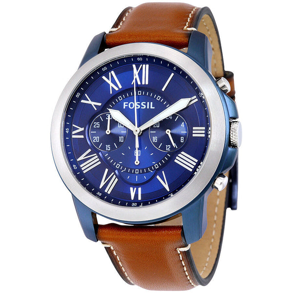 Fossil Grant Chronograph Blue Dial Men's Watch #FS5151 - Big Daddy Jewelry