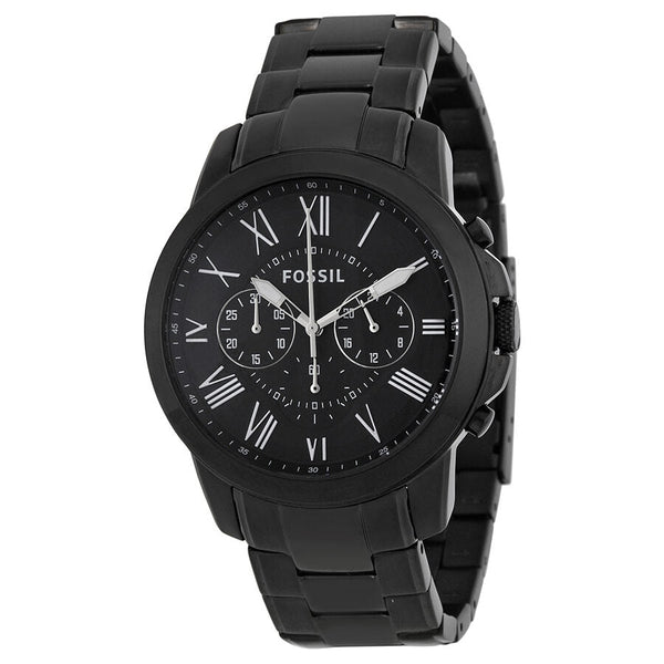 Fossil Grant Chronograph Black Dial Black-plated Men's Watch FS4832 - Big Daddy Jewelry