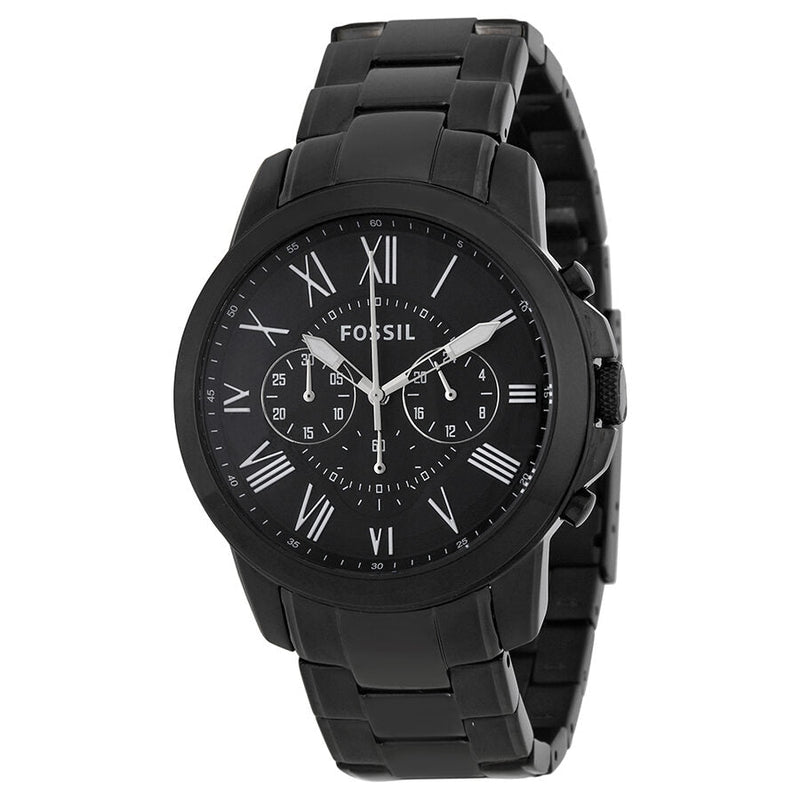Fossil Grant Chronograph Black Dial Black-plated Men's Watch FS4832 - Big Daddy Jewelry