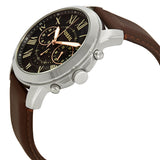 Fossil Grant Chronograph Black Dial Brown Leather Men's Watch FS4813 - Big Daddy Jewelry #2