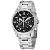 Fossil Grant Chronograph Black Dial Stainless Steel Men's Watch FS4736 - Big Daddy Jewelry