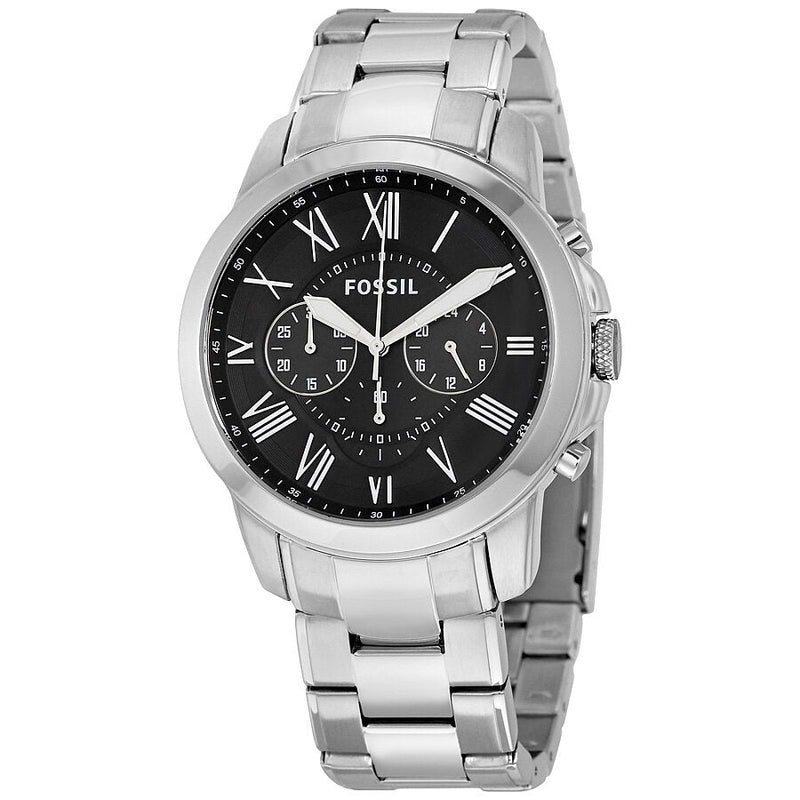 Fossil Grant Chronograph Black Dial Stainless Steel Men's Watch FS4736 - Big Daddy Jewelry