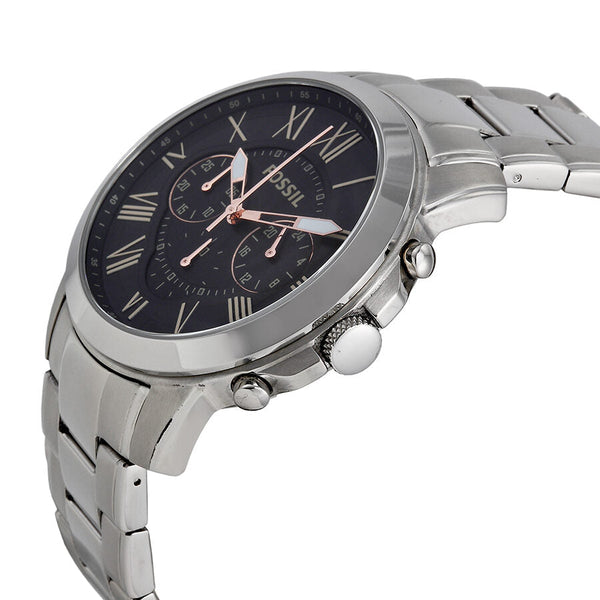 Fossil Grant Chronograph Black Dial Stainless Steel Men's Watch FS4994 - Big Daddy Jewelry #2