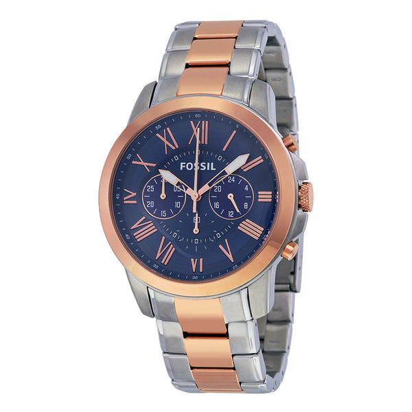 Fossil Grant Chronograph Blue Dial Two-tone Men's Watch  FS5024 - Big Daddy Jewelry