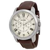 Fossil Grant Chronograph Brown Leather Men's Watch FS4735 - Big Daddy Jewelry