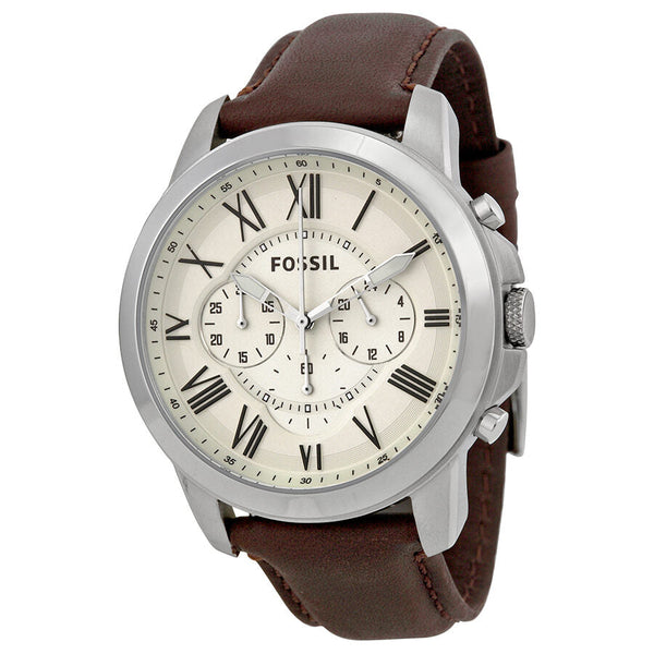 Fossil Grant Chronograph Brown Leather Men's Watch FS4735 - Big Daddy Jewelry