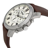 Fossil Grant Chronograph Brown Leather Men's Watch FS4735 - Big Daddy Jewelry #2