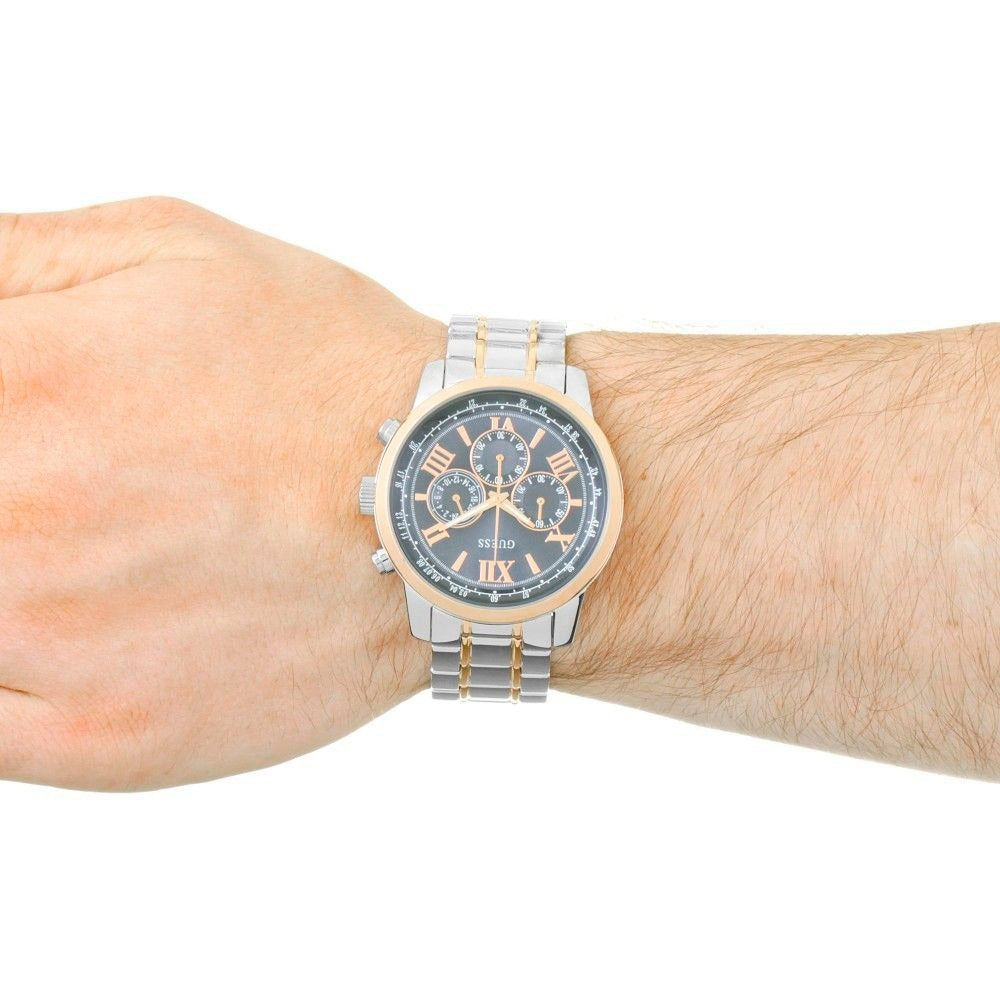 Guess Chrono Blue Dial Two-Tone Men's Watch W0379G7