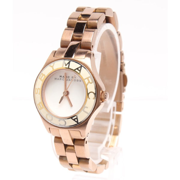 MARC JACOBS SMALL BLADE SILVER WOMENS’ ROSE GOLD LOGO WATCH MBM3076 - Kiwi Watches #4