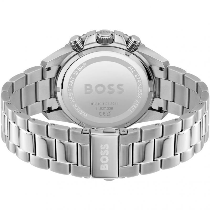 Hugo Boss Admiral chronograph watch caseback with engraved BOSS logo