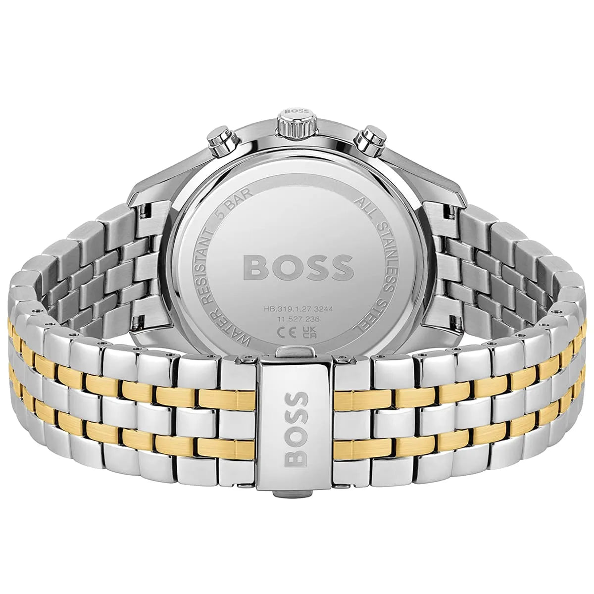 Hugo Boss Associate Chronograph Blue Dial Two Tone Steel Strap Watch for Men - 1513976 1513976 - Image 3