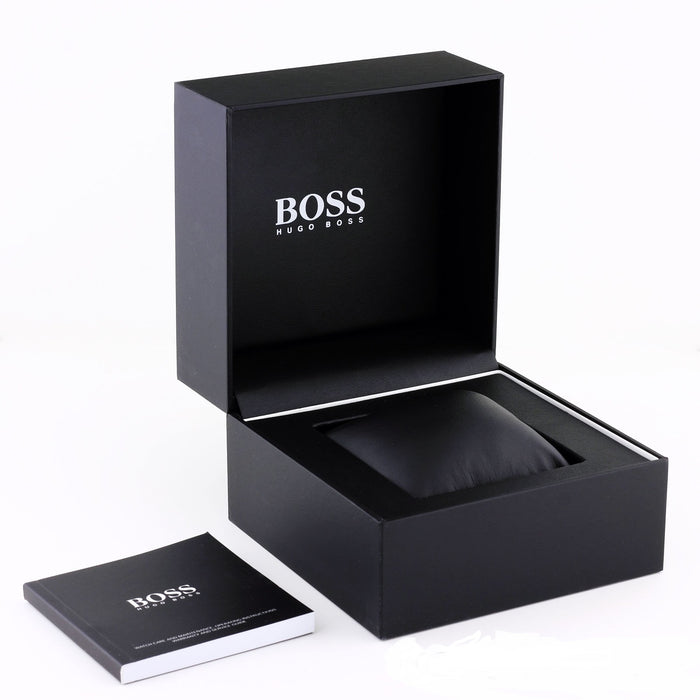 Hugo Boss black presentation box with watch and documentation included