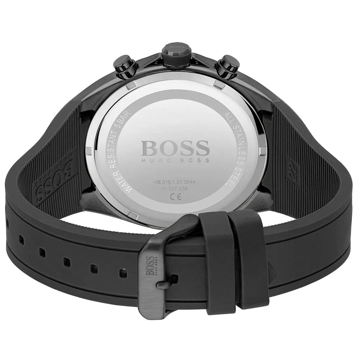 Hugo Boss Distinct watch caseback showing stainless steel case back with branding
