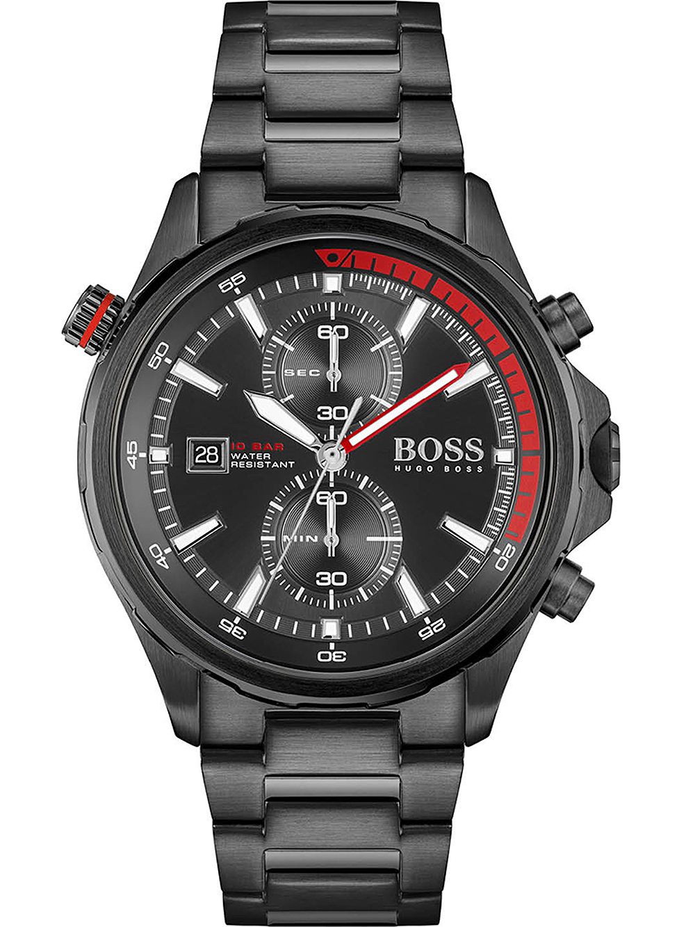 Hugo Boss Globetrotter Black Chronograph Men's Watch  1513825 - The Watches Men & CO