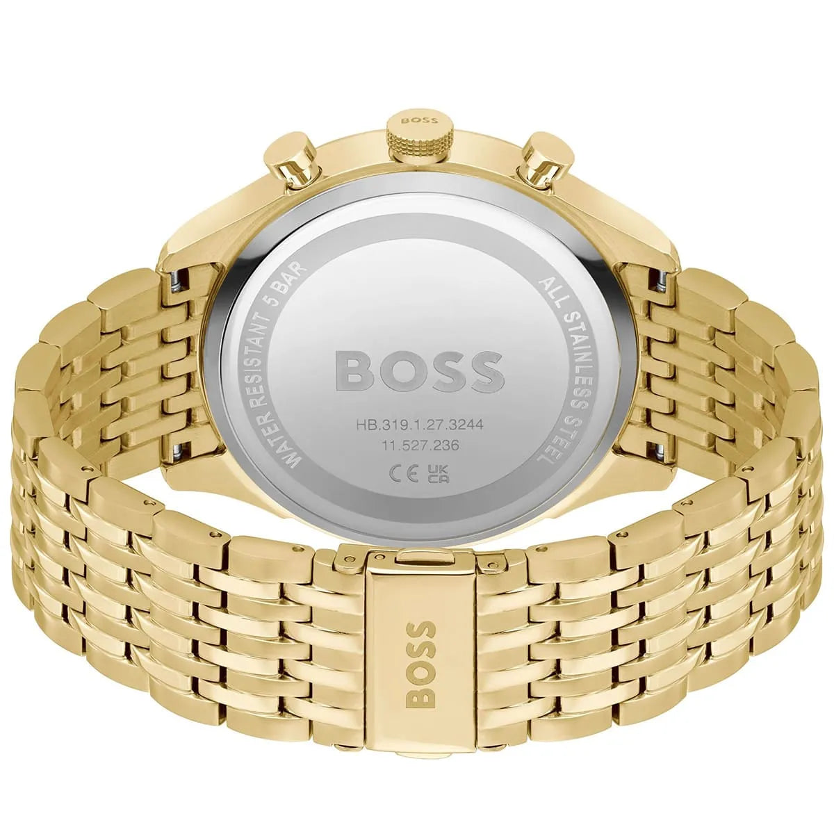 Hugo Boss Gregor Chronograph Grey Dial Gold Steel Strap Watch For Men - 1514051 1514051 - Image 3