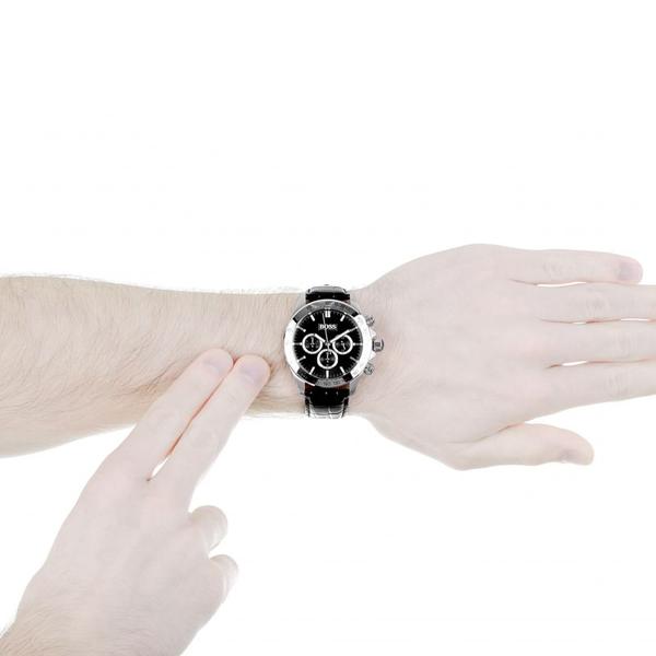 Hugo Boss Ikon Chronograph Black Dial Men's Watch 1513178 - The Watches Men & CO #6