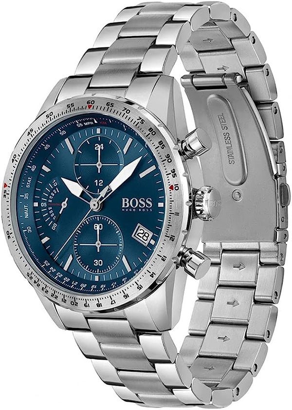 Hugo Boss Chronograph VANGUARD Black Leather Strap Men's Watch 1513582 1513582 - Image 2