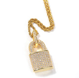 Big Daddy Iced Out Gold Lock Pendant