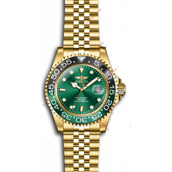 Invicta Pro Diver Quartz Green Dial Sprite Bezel Men's Watch 36044 - Big Daddy Jewelry #2