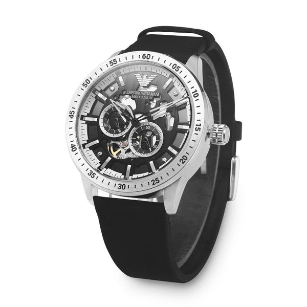 Emporio Armani Automatic Black Leather Men's Watch AR60051 - Big Daddy Jewelry #2