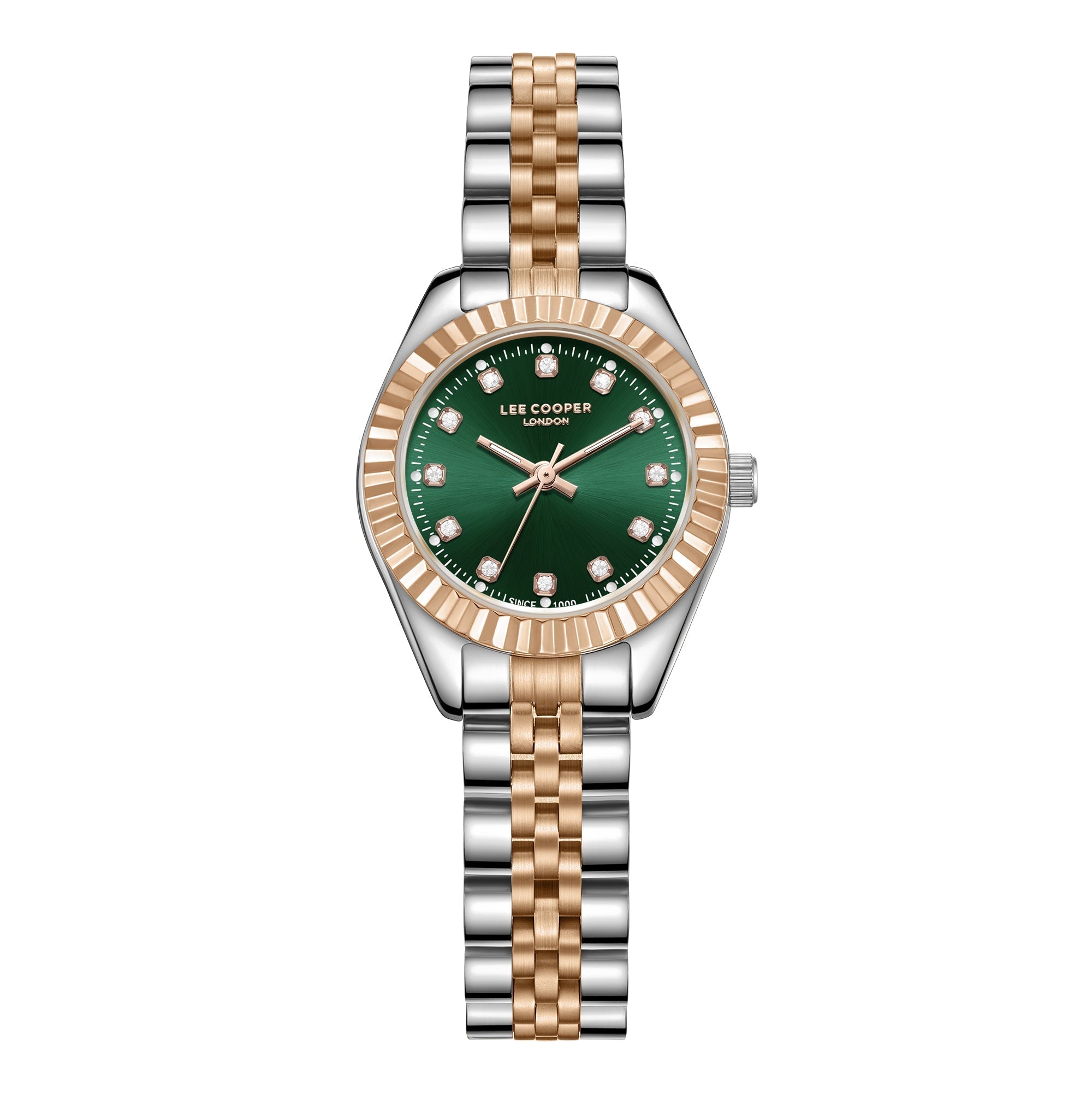 Lee Cooper Women’s 28 MM Dual Tone Analog Metal Strap Watch – LC07956.570 - Watch