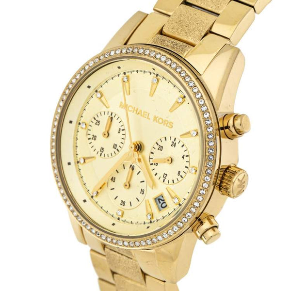 Michael Kors Ritz Chronograph Gold Tone Women's Watch MK6597 - Big Daddy Jewelry #2