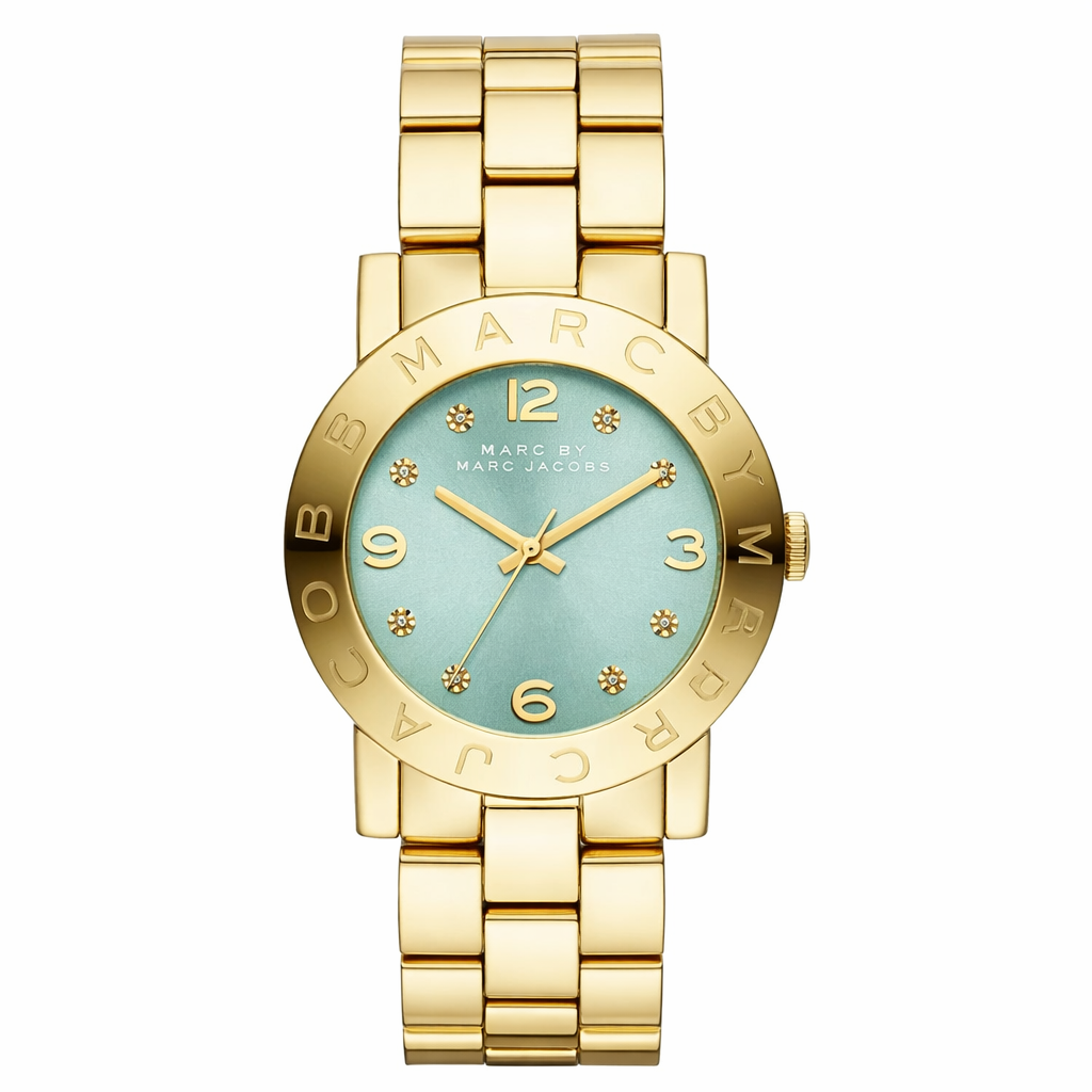 Marc By Marc Jacobs Amy Blue Gold Tone Watch - MBM3301