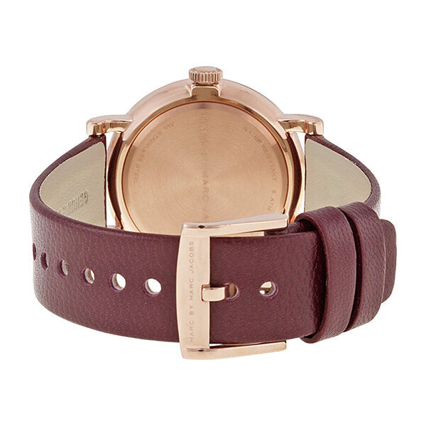 Marc by Marc Jacobs Baker Maroon Dial Moroon Leather Ladies Watch MBM1267 - Big Daddy Jewelry #3