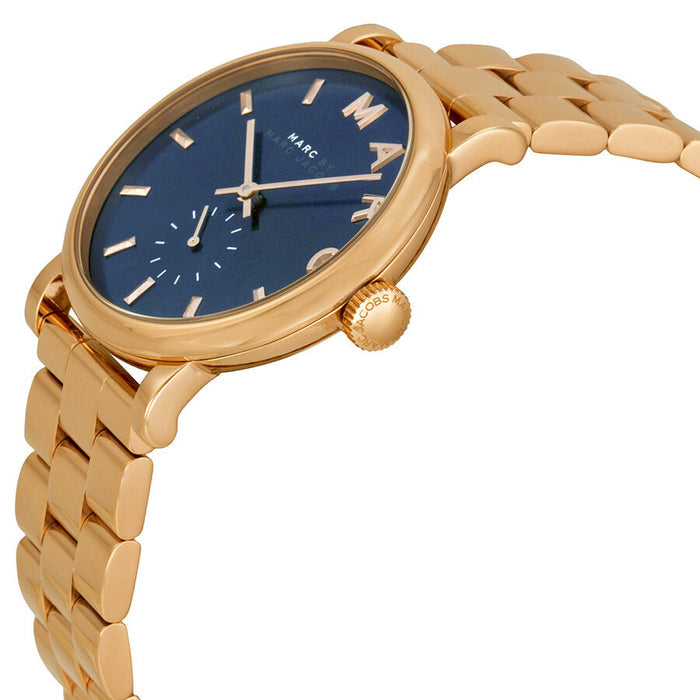 Marc Jacobs Online Baker Navy Dial Rose Gold 36mm Ladies Watch MBM3330