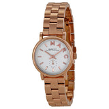 Marc by Marc Jacobs Baker White Dial Rose Gold-plated Ladies Watch MBM3248 - Big Daddy Jewelry