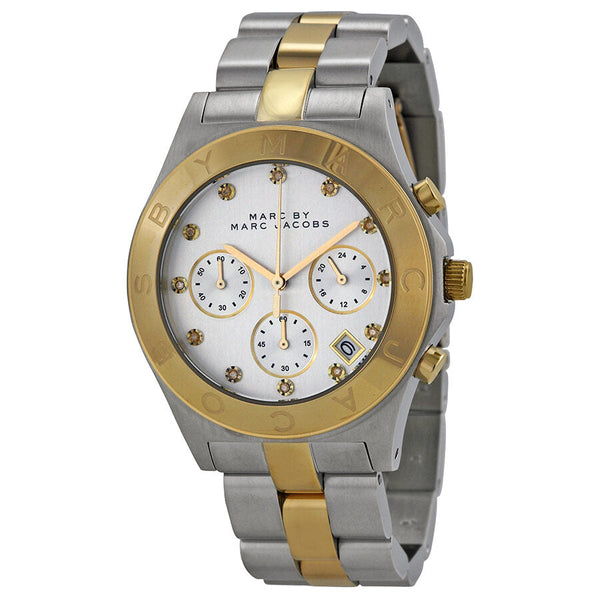 Marc by Marc Jacobs Chronograph Silver Dial Two-tone Ladies Watch MBM3177 - Big Daddy Jewelry
