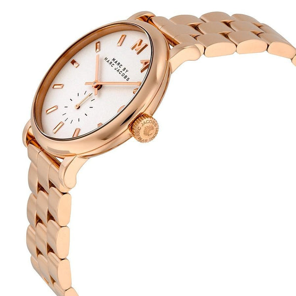 Marc Jacobs Silver Dial Rose Gold-Tone 36mm Ladies Watch MBM3244 - Kiwi Watches