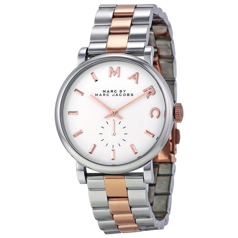 Marc by Marc Jacobs White Dial Two Tone Stainless Steel Ladies Watch MBM3312 - Big Daddy Jewelry