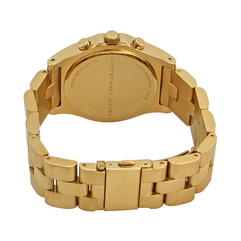 Marc by Marc Jacobs Blade Chronograph Gold Dial Gold-Tone Stainless Steel Ladies Watch #MBM3101 - Big Daddy Jewelry #3