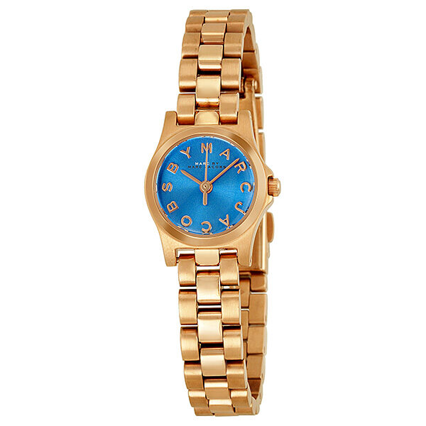 Marc by Marc Jacobs Henry Dinky Blue Dial Rose Gold-Tone Stainless Steel Ladies Watch MBM3204 - Big Daddy Jewelry