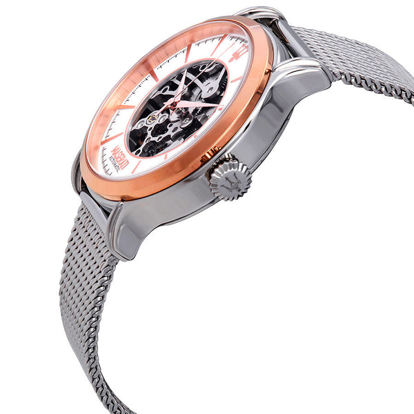 Maserati Epoca Automatic White Open Heart Dial Men's Watch R8823118001 - Big Daddy Jewelry #2