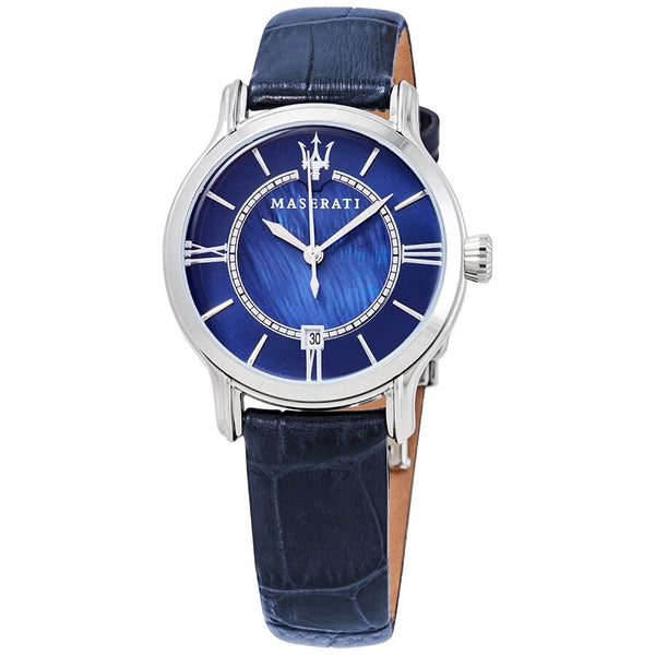 Maserati Epoca Blue Dial Blue Leather Ladies Watch R8851118502 - Big Daddy Jewelry