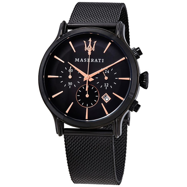 Maserati Epoca Chronograph Black Dial Men's Watch R8873618006 - Big Daddy Jewelry