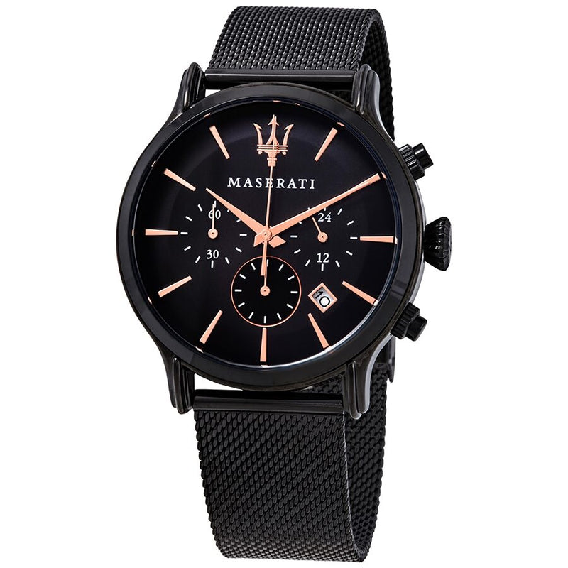 Maserati Epoca Chronograph Black Dial Men's Watch R8873618006 - Big Daddy Jewelry