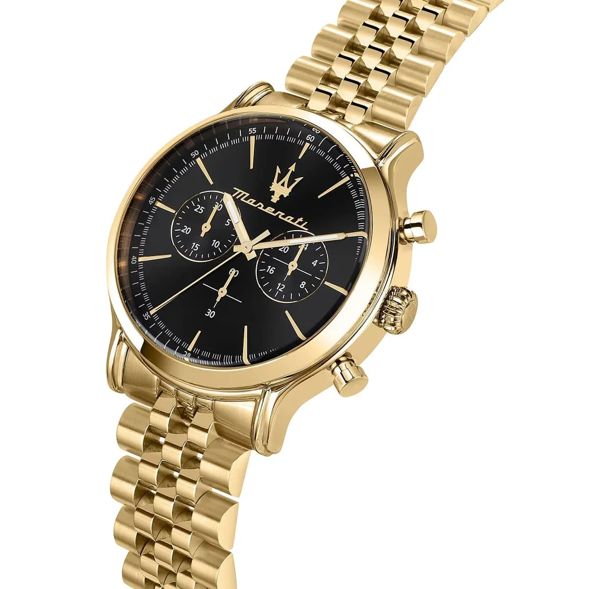 Maserati Epoca Gold Tone Chronograph Black Dial Quartz R8873618023 100M Men's Watch